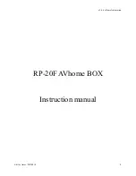 e2-live AVhome BOX Instruction Manual предпросмотр