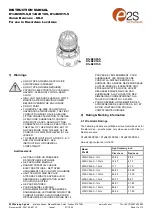 Предварительный просмотр 1 страницы E2S D1xB2X05 Series Instruction Manual