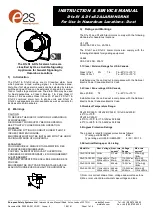 E2S D1xS1F Instructions/Service Manual preview