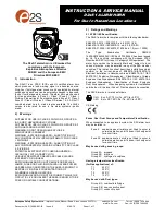 Предварительный просмотр 1 страницы E2S D2xC1 Instruction And Service Manual