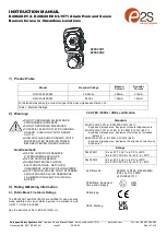 E2S D2XC2XH1 Instruction Manual предпросмотр