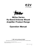 e2v Stellar N6312 Operation Manual preview