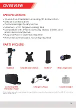 Предварительный просмотр 3 страницы EAC Video Marketing Handheld 3-Axis Stabiliser for Smartphones User Manual