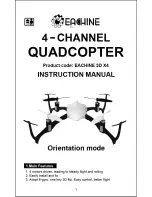 Предварительный просмотр 1 страницы Eachine EACHINE 3D X4 Instruction Manual