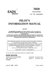 Предварительный просмотр 3 страницы EADS Socata TB 20 Pilot'S Information Manual