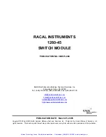 Preview for 2 page of Eads Racal Instruments 1260-45 Manual