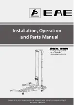 EAE EE-612FE Installation, Operation, And Parts Manual preview