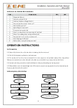 Предварительный просмотр 21 страницы EAE EE-612FE Installation, Operation, And Parts Manual