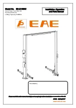 EAE EE-6215EKZ Installation, Operation, And Parts Manual preview