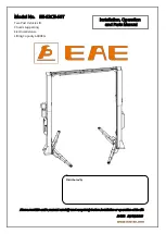 EAE EE-62CE-60T Installation, Operation, And Parts Manual preview