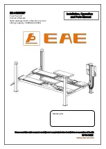 EAE EE-6435BWF Installation, Operation, And Parts Manual preview