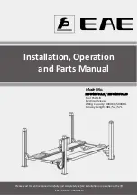 EAE EE-6435V2.B Installation, Operation, And Parts Manual preview