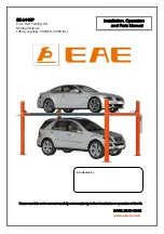EAE EE-6445P Installation, Operation, And Parts Manual preview