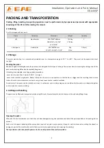 Preview for 6 page of EAE EE-6445P Installation, Operation, And Parts Manual