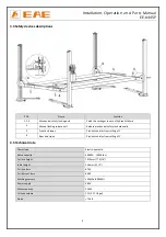 Preview for 9 page of EAE EE-6445P Installation, Operation, And Parts Manual