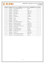 Preview for 34 page of EAE EE-6445P Installation, Operation, And Parts Manual