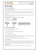 Предварительный просмотр 4 страницы EAE EE-6501V2 Installation, Operation, Parts And Service Manual