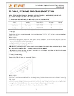 Предварительный просмотр 8 страницы EAE EE-6501V2 Installation, Operation, Parts And Service Manual