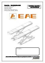 EAE EE-6603B Installation, Operation, And Parts Manual preview