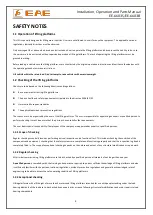 Preview for 4 page of EAE EE-6603B Installation, Operation, And Parts Manual