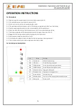 Preview for 16 page of EAE EE-6603B Installation, Operation, And Parts Manual