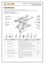 Preview for 19 page of EAE EE-6603B Installation, Operation, And Parts Manual