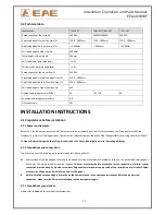 Предварительный просмотр 11 страницы EAE EE-6603BWF Installation, Operation, And Parts Manual