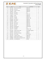 Предварительный просмотр 39 страницы EAE EE-6603BWF Installation, Operation, And Parts Manual