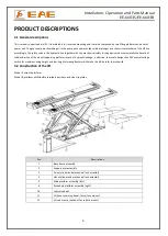 Предварительный просмотр 9 страницы EAE EE-6603S Installation, Operation, And Parts Manual