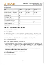 Предварительный просмотр 12 страницы EAE EE-6603S Installation, Operation, And Parts Manual