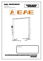 Preview for 1 page of EAE EE62C-35T-E Installation, Operation, And Parts Manual