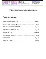 Preview for 1 page of Eagle Bath CWB-3051 Installation Manual