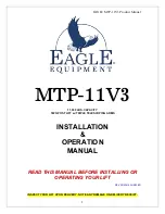 Eagle Equipment MTP-11V3 Installation & Operation Manual preview