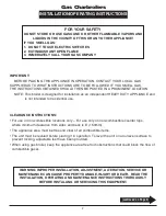 Preview for 2 page of Eagle Group Chef's Line CLCHRBL Series Installation & Operating Instructions Manual