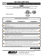 Preview for 1 page of Eagle Group CLGF30-LP Installation, Operating,  & Maintenance Instructions