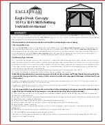 Preview for 1 page of Eagle Peak E100MW-WHT-AZ Instruction Manual