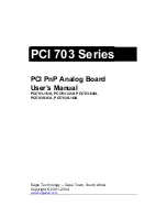 Preview for 1 page of Eagle Technology PCI 703 Series User Manual