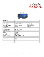 Предварительный просмотр 1 страницы Eagle Aspen S-2180-CE Specification Sheet