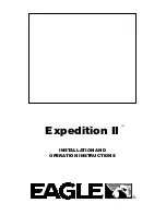 Preview for 1 page of Eagle EAGLE EXPEDITION 2 Installation And Operation Instructions Manual