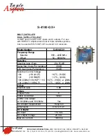 Eagle Multi Satellite S-4180-GX+ Specification Sheet предпросмотр