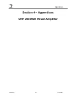 Предварительный просмотр 31 страницы Eagle UHF 250 WATT POWER AMPLIFIER User Manual