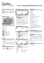 Eagletone MT1000 User Manual preview