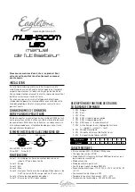 Preview for 1 page of Eagletone MUSHROOM LED User Manual