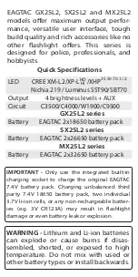 Preview for 2 page of EAGTAC GX25L2 User Manual