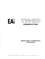 Preview for 1 page of EAI TR-20 Operator'S Reference Manual