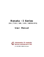 Preview for 1 page of EandCPower Renata - I Series User Manual