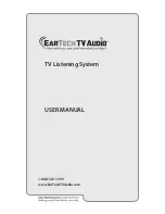 Ear Technology EarTech TV Audio User Manual предпросмотр