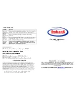 Preview for 1 page of Earlex 250 Care And Use Instructions