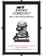 Earlex Combivac User Manual preview