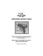 Preview for 1 page of Earlex HEAT GUN HG 1500 Operating Instructions Manual